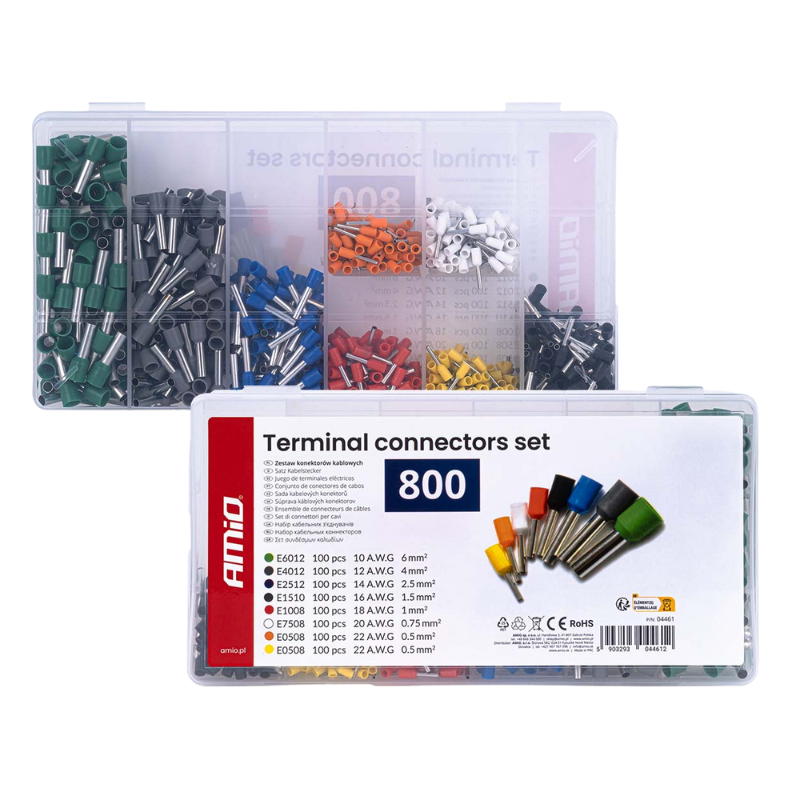 Set conectori cabluri electrice, 800 buc, cupru, protectie, auto, industrial [5]