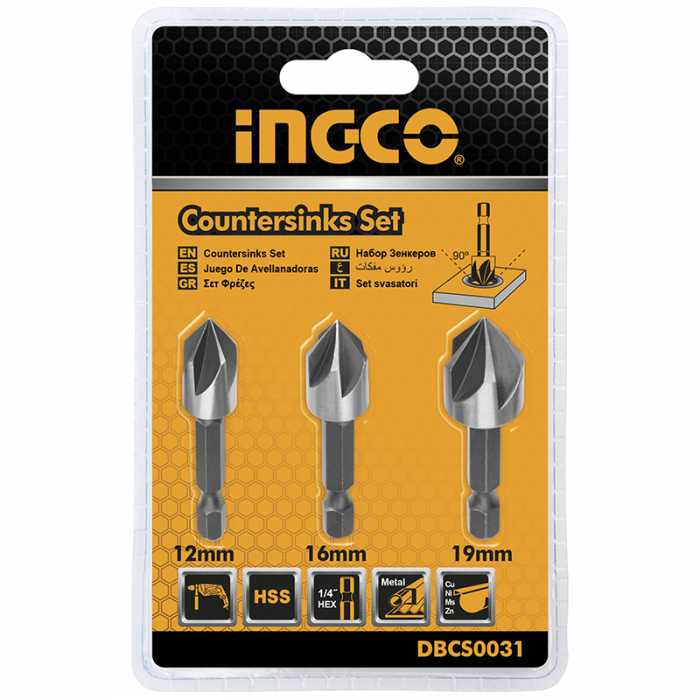 Set de 3 Freze pentru metal, Bond pentru sanfren 12mm, 16mm, 19mm [2]