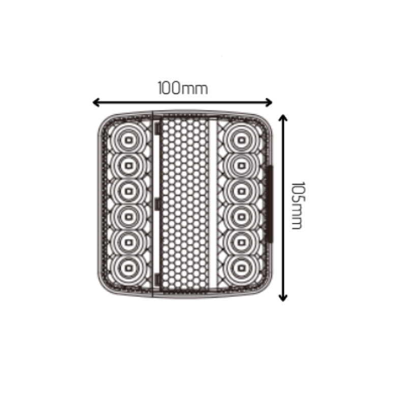Set de lampi stop, triple cu magnet Wireless, 5 functii, 10 x 10.05cm, 12V [18]