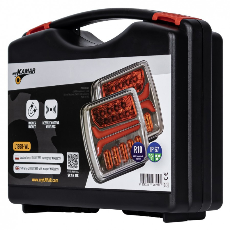 Set de lampi stop, triple cu magnet Wireless, 3 functii, 11.02 x 10.26cm [15]