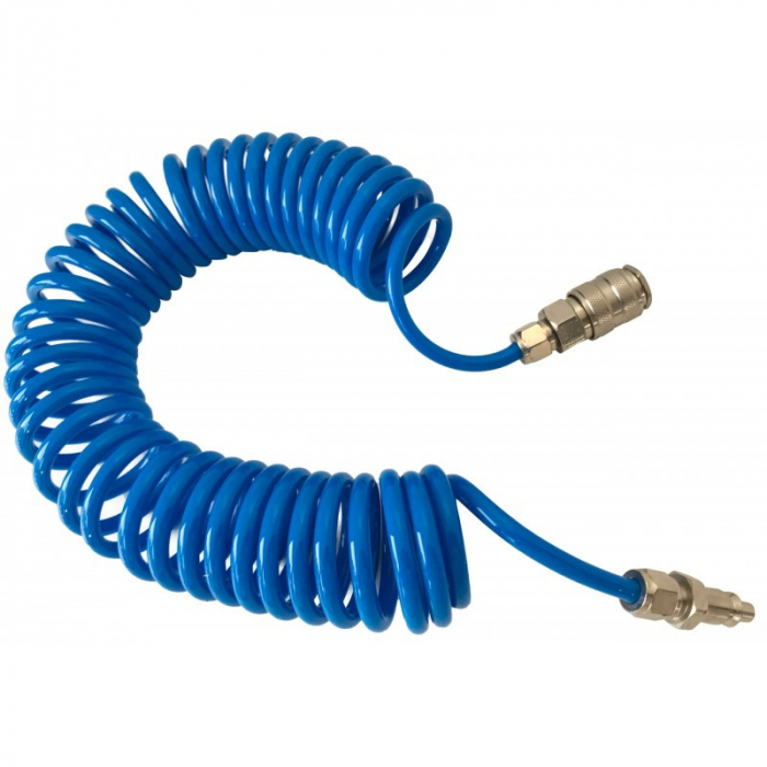 Set de suflat aer si curatat, furtun spiralat de 5m, cu teu pentru conectare la camion - Truck LED AKC0002 [6]