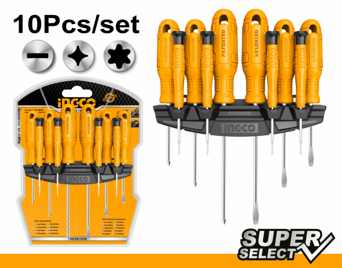 Set de surubelnite din 10 piese cu 4 surubelnite de precizie [3]