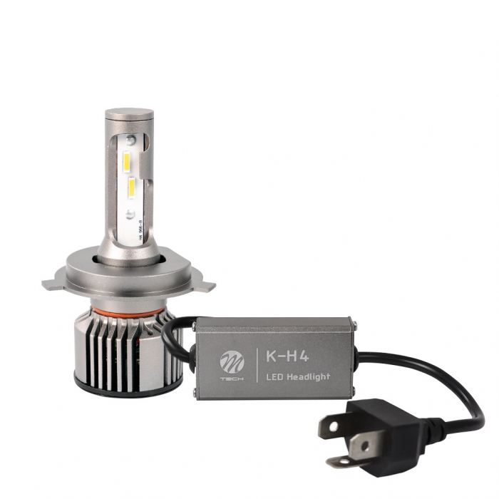 Set doua Becuri LED Pro, H4, 5200lm, 6500K - M-TECH  LSPRONG4 [2]