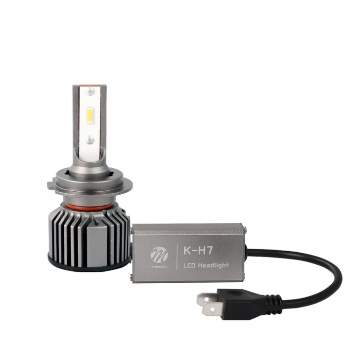 Set doua Becuri LED Pro, H7, Canbus, 5200lm, 6500K - M-TECH  LSPRONG7 [2]