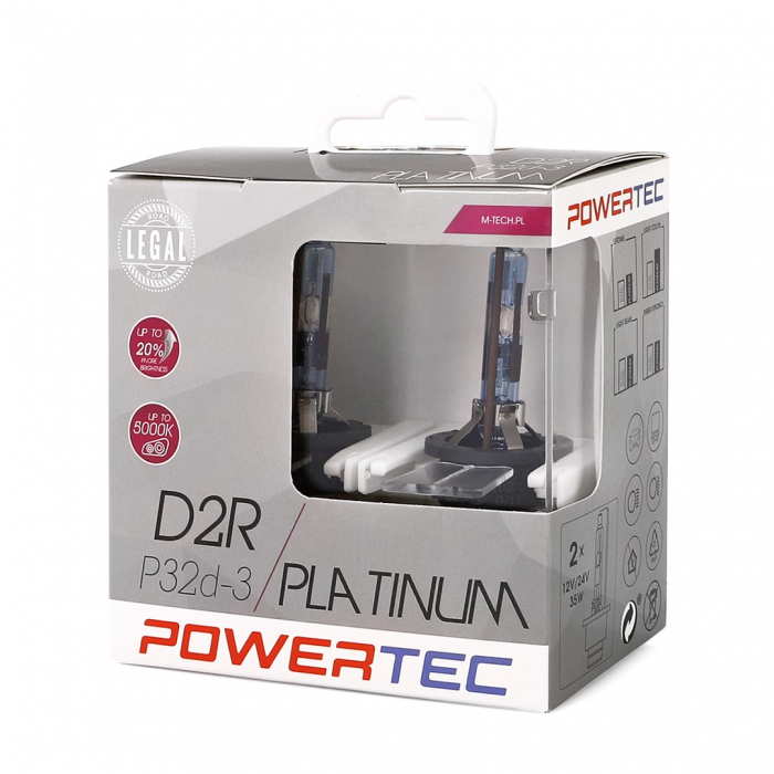 Set doua Becuri Xenon Platinum, +130%, D2R, P32d-3, 5000K - M-TECH  PTZPTD2R-DUO [4]