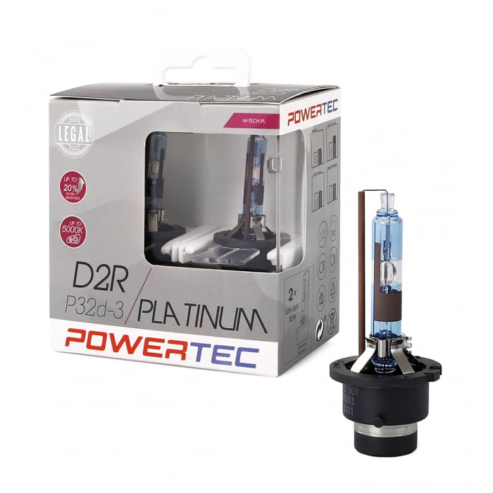 Set doua Becuri Xenon Platinum, +130%, D2R, P32d-3, 5000K - M-TECH  PTZPTD2R-DUO [3]