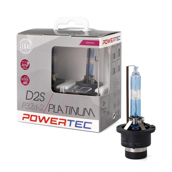 Set doua Becuri Xenon Platinum, +130%, D2S, P32d-2, 5000K - M-TECH  PTZPTD2S-DUO [3]