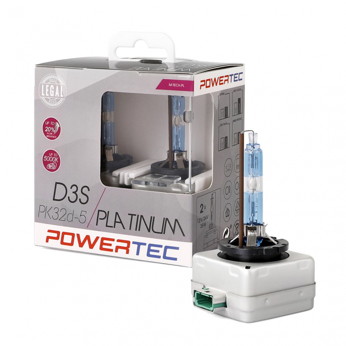Set doua Becuri Platinum, +130%, D3S, PK32d-5 - M-TECH  PTZPTD3S-DUO [2]