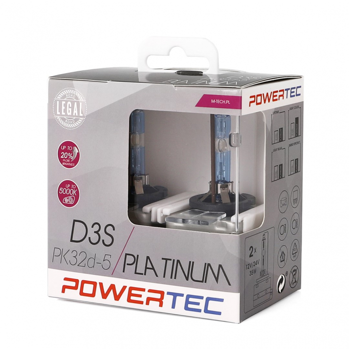 Set doua Becuri Platinum, +130%, D3S, PK32d-5 - M-TECH  PTZPTD3S-DUO [4]