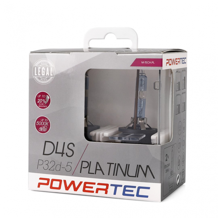 Set doua Xenon Becuri Platinum, +130%, D4S, P32d-5, 500K - M-TECH  PTZPTD4S-DUO [4]