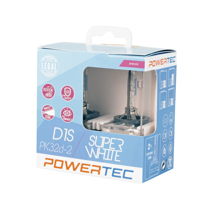 Set doua Becuri Xenon Super Alb, D2S, PK32d-2, 5000K - M-TECH  PTZSWD2S-DUO [3]