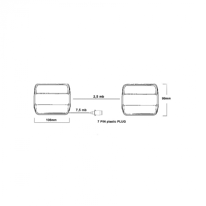 Set lampi stop, semnalizare, cu magnet - Truck LED L1854 [2]