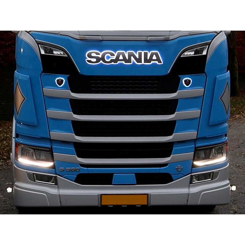 Set module LED, pozitie, portocaliu/alb + lumina stroboscopica pentru SCANIA R/S 2016+, faruri DRL, 240844 [3]
