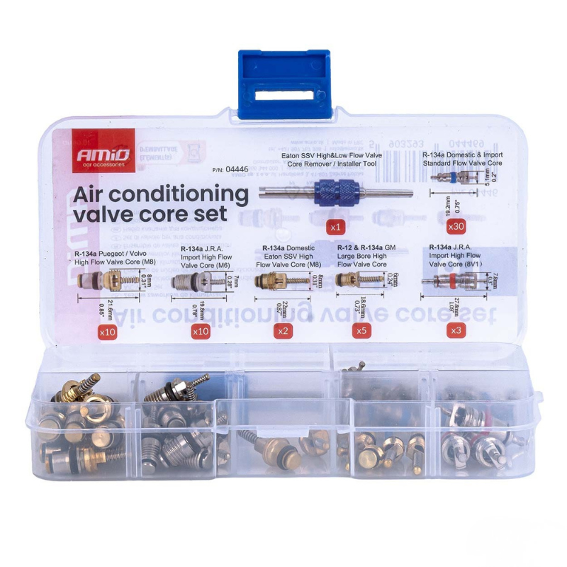 Set profesional valve aer conditionat, 61 piese, reparatii, intretinere sisteme AC, auto, frigorifice [2]