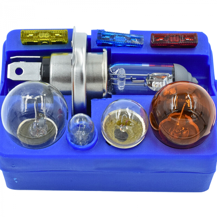 Set rezerva becuri si sigurante 8 buc, H4 60W, 12V - M-TECH ZZ4 [3]