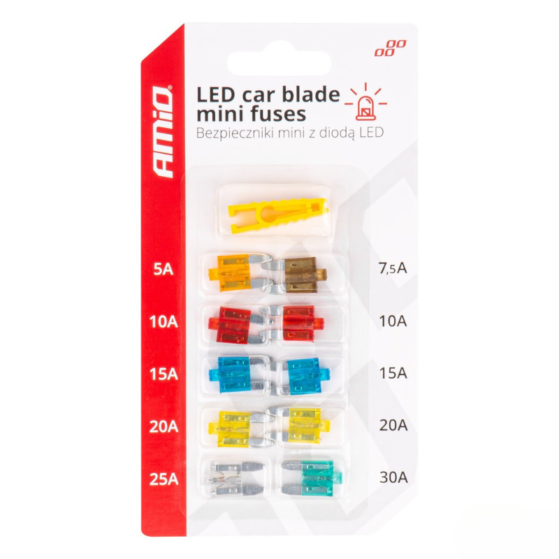Set 10 buc Sigurante Auto Mini Tip Lama cu Indicator LED [4]
