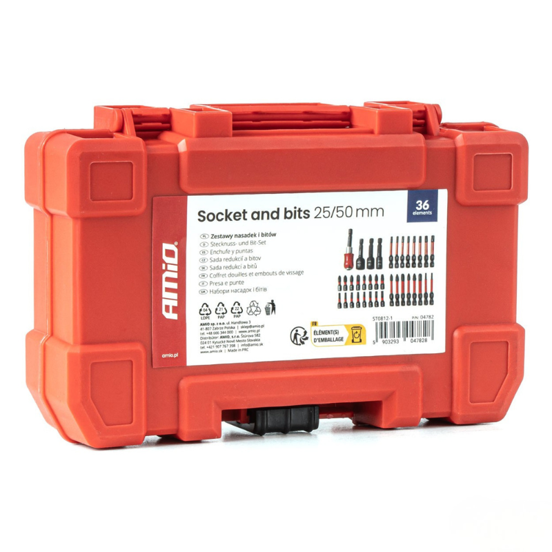 Set tubulare si biti 25/50mm, 36 piese, otel pentru scule, pentru montaj si atelier [8]