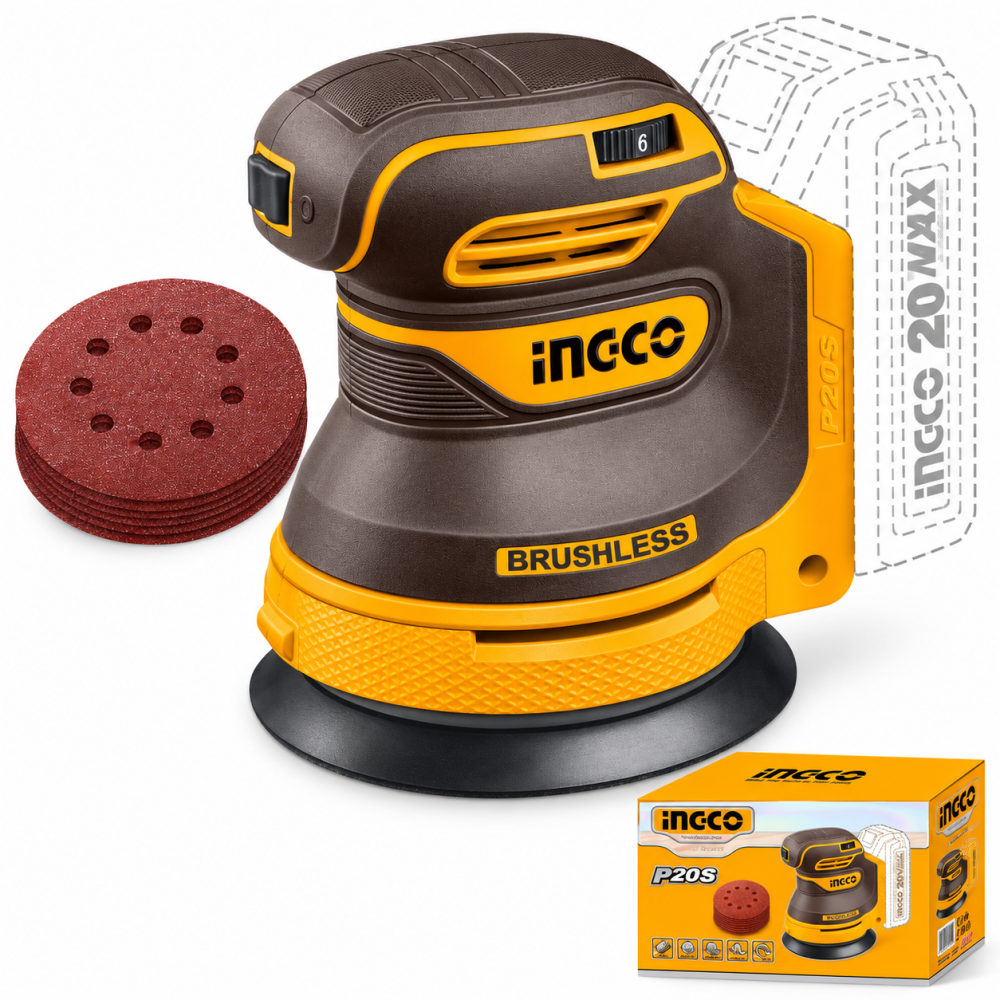 Slefuitor orbital, 20V, 125mm, viteza variabila, P20S, Brushless [6]