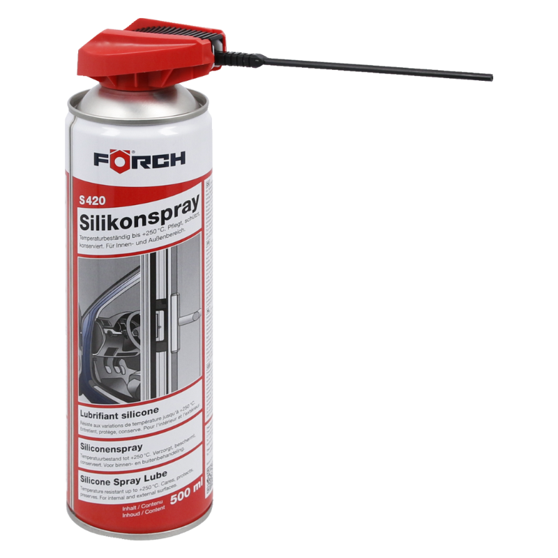 Spray siliconic Profesional, S420, 500ml, rezistent la temperaturi inalte, lubrifiant antistatic [2]