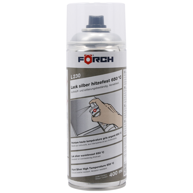 Spray vopsea termorezistenta Argintiu  +650°C, L230, 400ML [1]