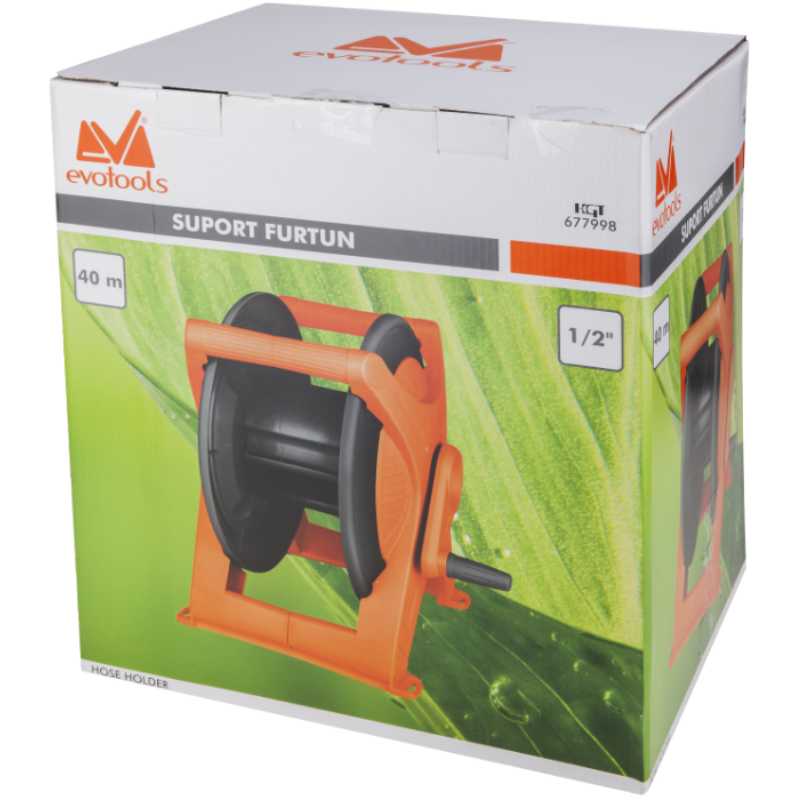 Suport furtun, tambur si manivela, capacitate 40m furtun 1/2" [2]