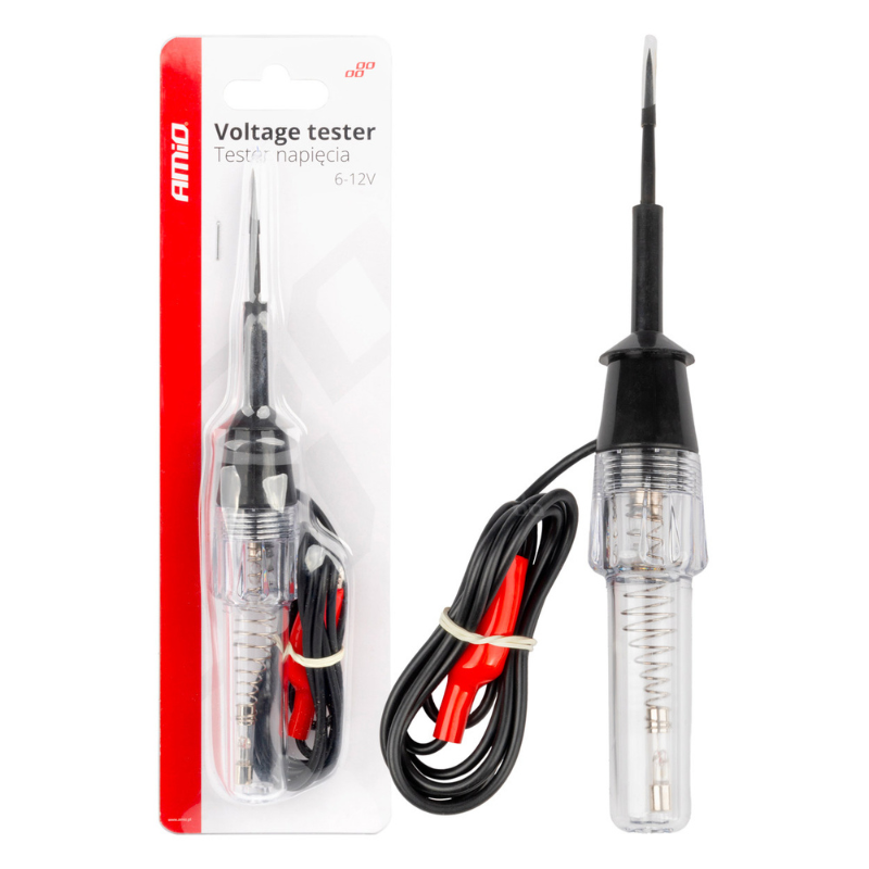 Tester de Tensiune Auto 6-12V, cu Clema Crocodil, Profesional [1]