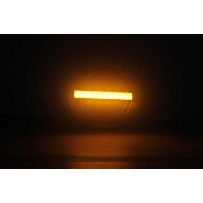 Tripla, lampa semnalizare spate rotunda, 139mm, cu 3 functii, pentru remorci si trailere cu semnalizare dinamica - Truck LED L1909 [4]