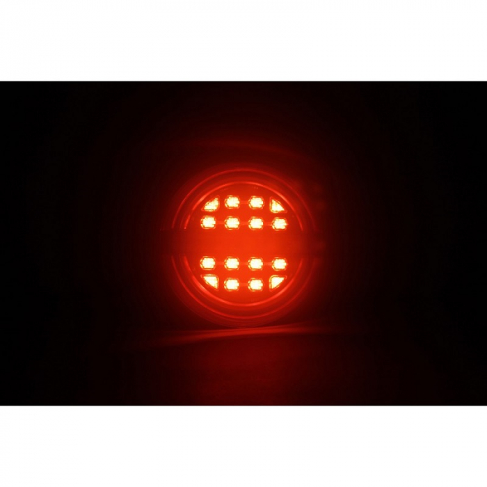 Tripla, lampa semnalizare spate rotunda, 139mm, cu 3 functii, pentru remorci si trailere cu semnalizare dinamica - Truck LED L1909 [3]