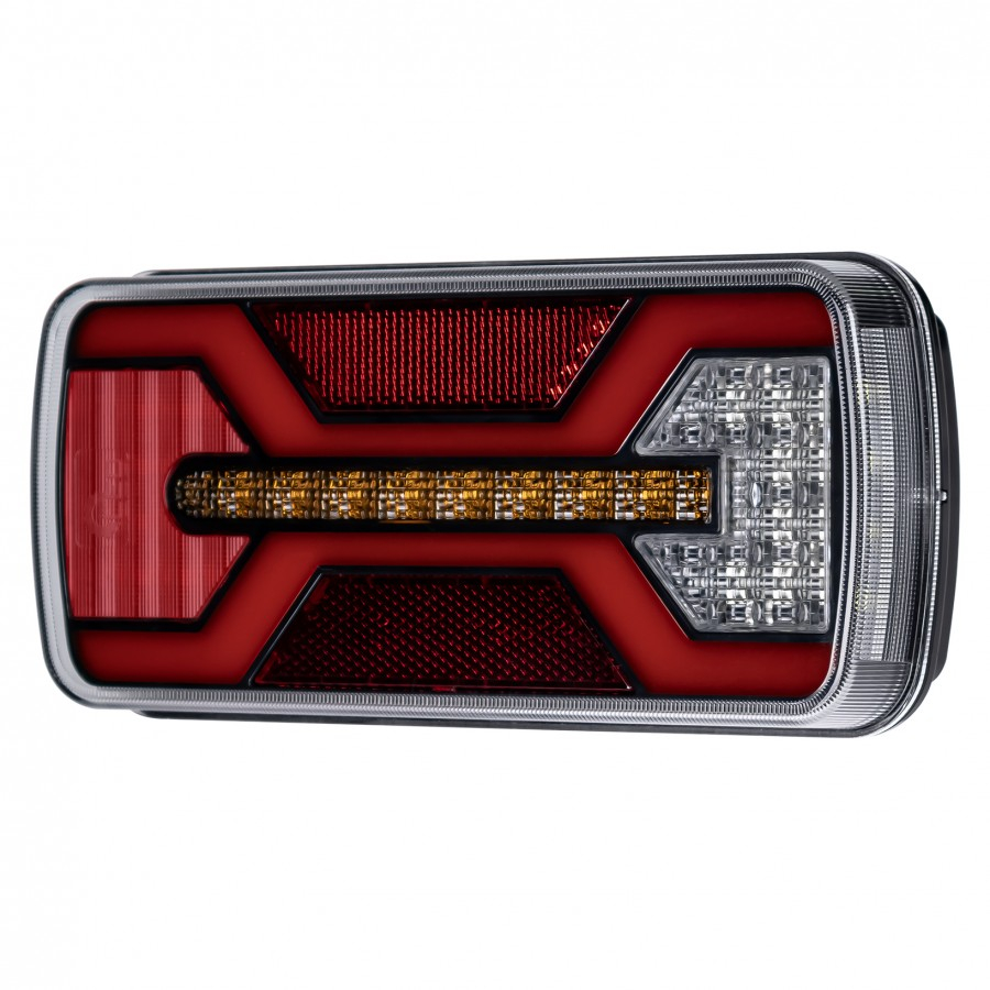 Tripla multifunctionala spate, Tripla cu 7 functii, 22 x 10cm, 12/24V, cablu 24cm, Neon [6]
