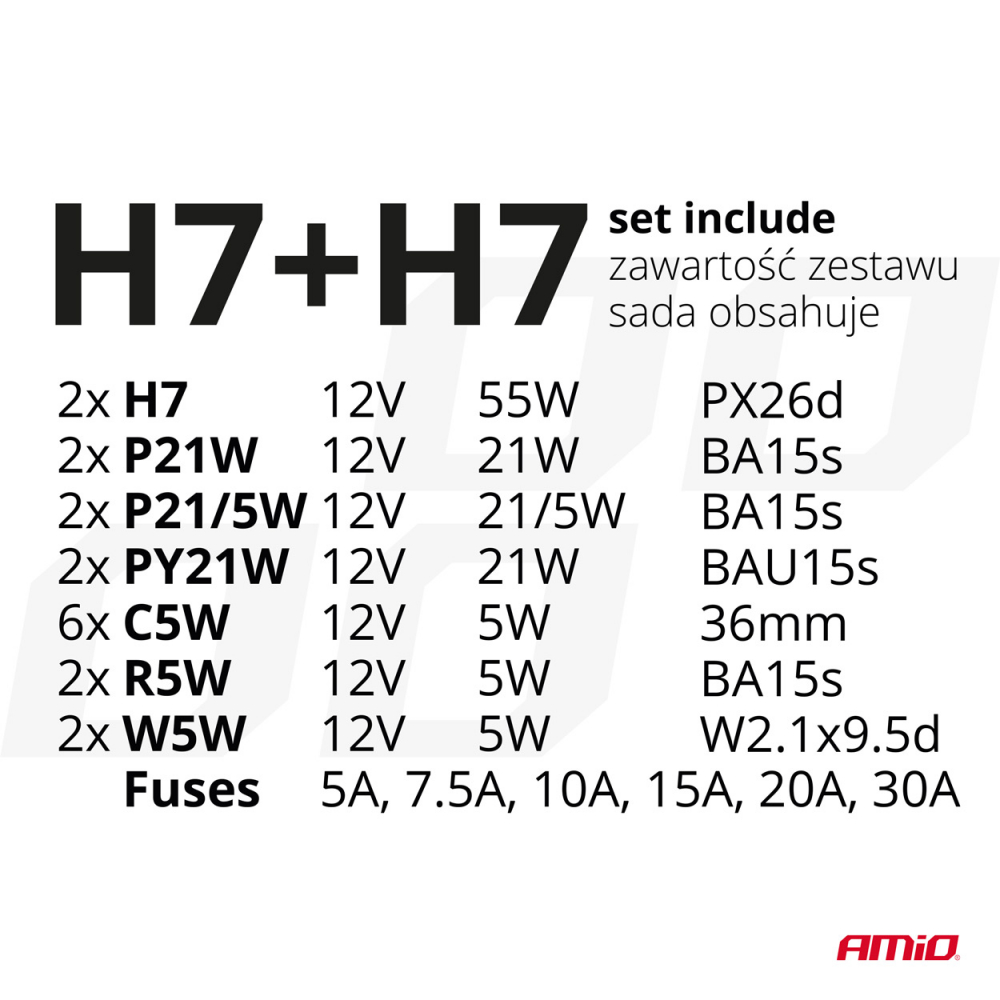 Trusa Becuri Rezerva Halogen si Sigurante Auto, 30 Piese (2x H7) [4]