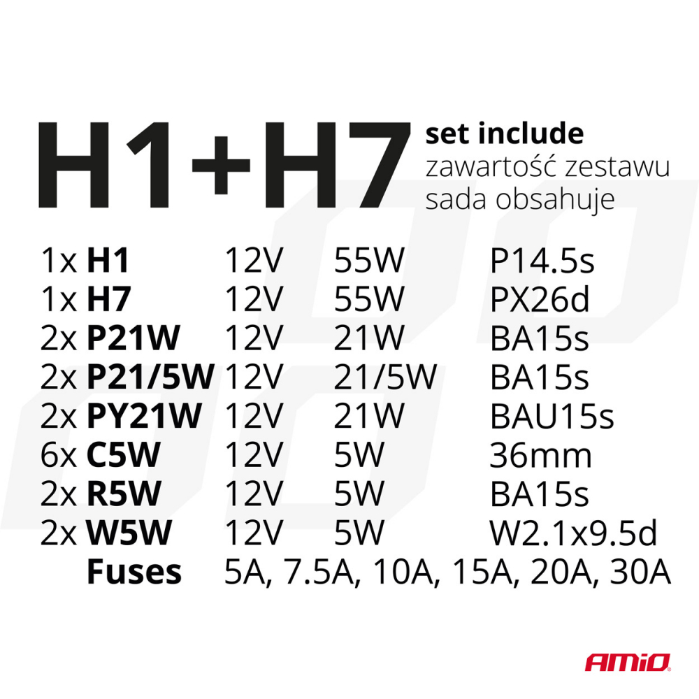 Trusa Becuri Rezerva Halogen si Sigurante Auto, 30 Piese (H1 + H7) [4]
