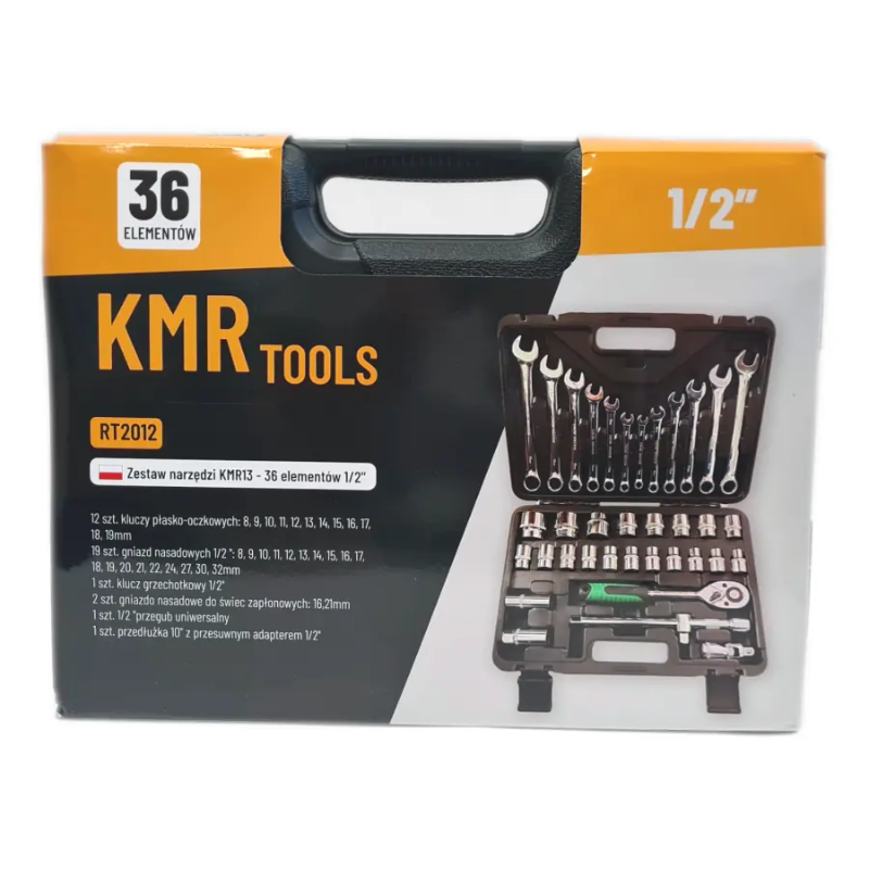 Trusa de chei combinate 36 piese, set tubulare, 1/2" [2]