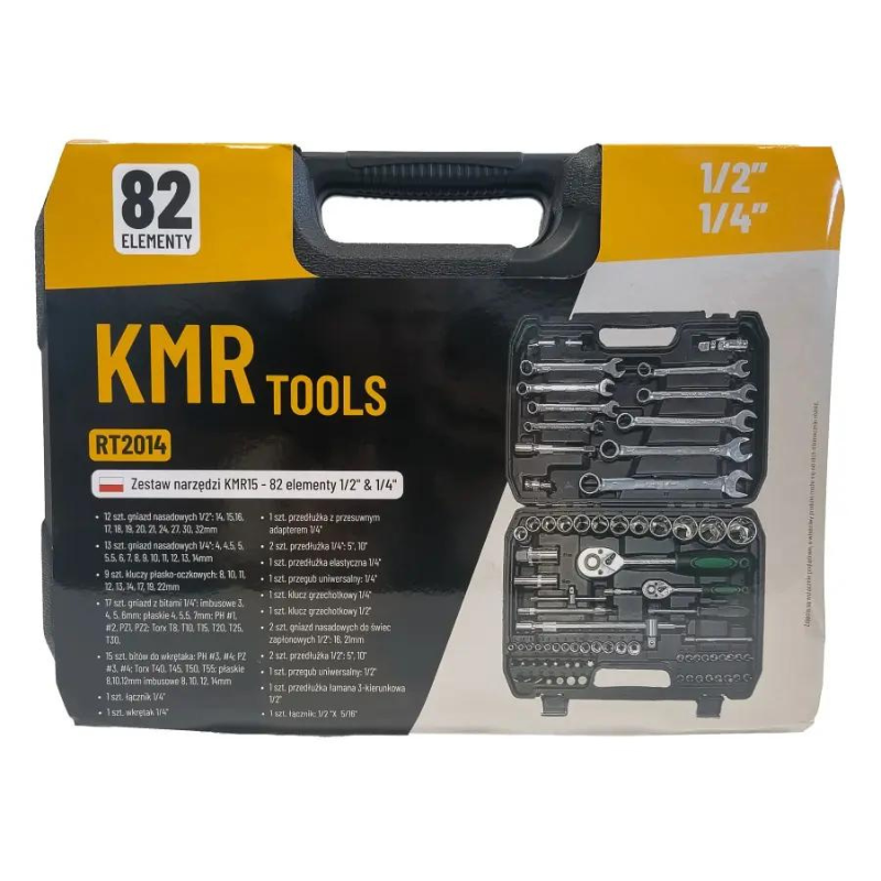 Trusa de chei combinate 82 piese, set tubulare, 1/2", 1/4" [2]