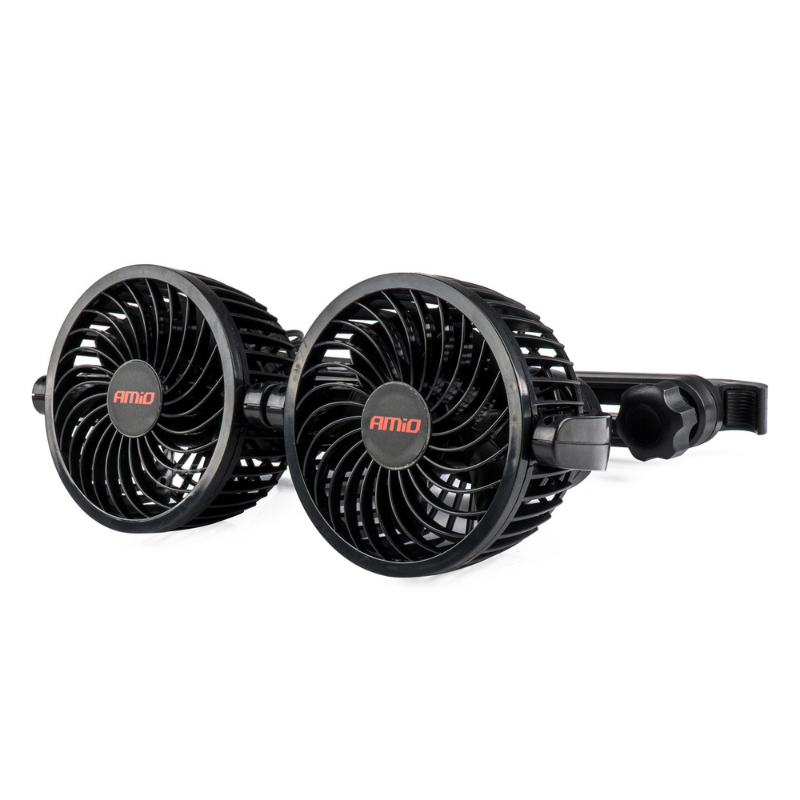 Ventilator Auto Dublu, 12V, 2 x 10cm, cu USB, pentru Tetiera [7]