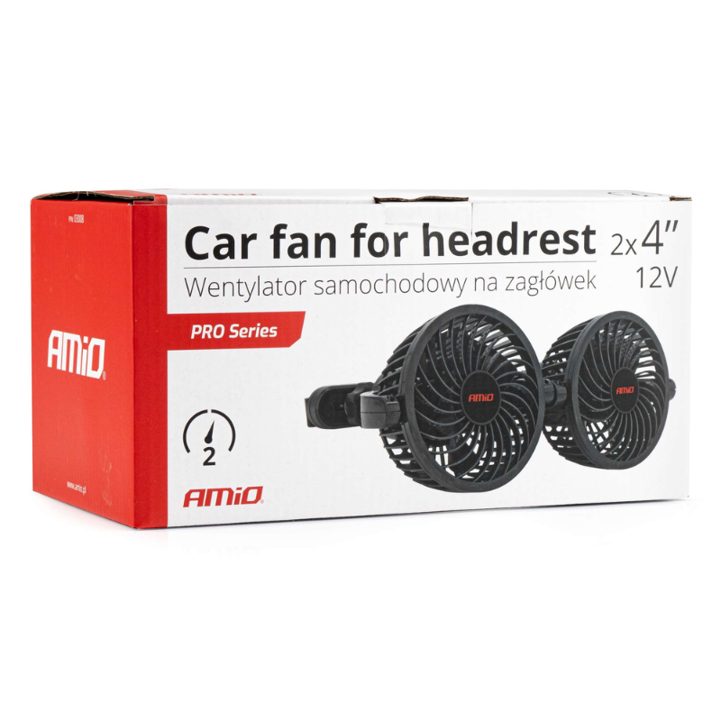 Ventilator Auto Dublu, 12V, 2 x 10cm,  pentru Tetiera, Ajustabil [6]