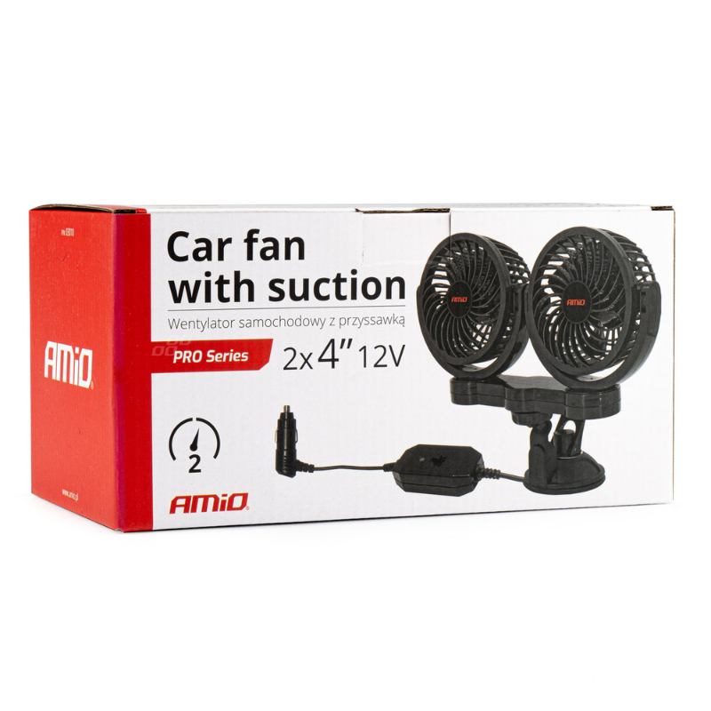 Ventilator Auto Dublu 12V, 2 x 10cm, cu Ventuza [2]