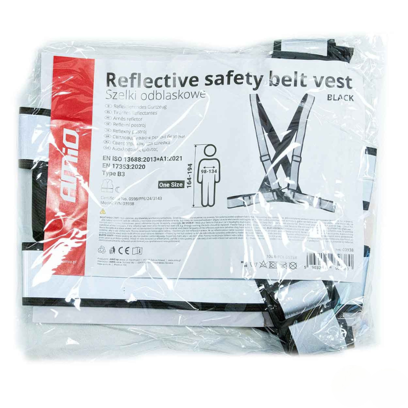 Vesta Reflectorizanta Neagra cu Centura de Siguranta [5]