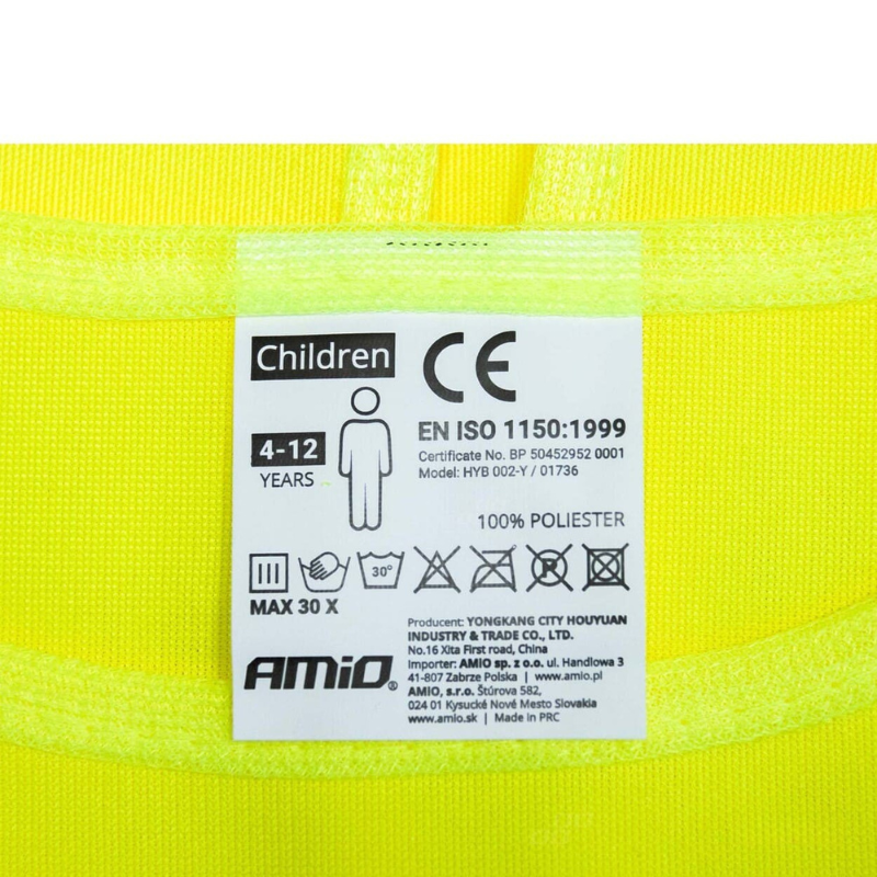 Vesta Reflectorizanta Siguranta Copii, Galbena cu Certificat [5]