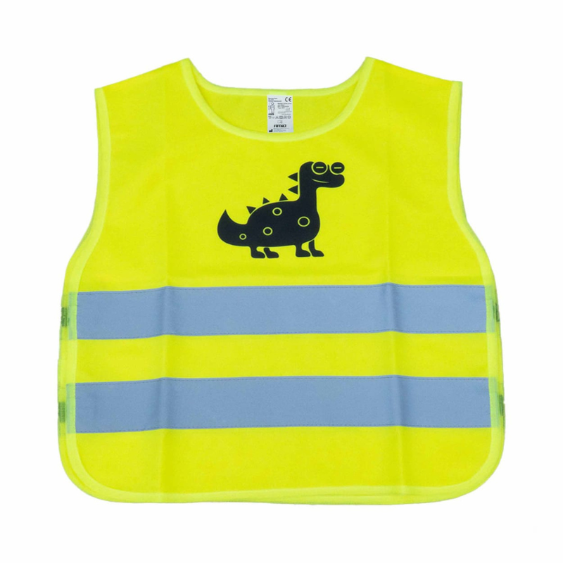 Vesta Reflectorizanta Siguranta Copii, Galbena cu Certificat, Model DINOZAUR [1]