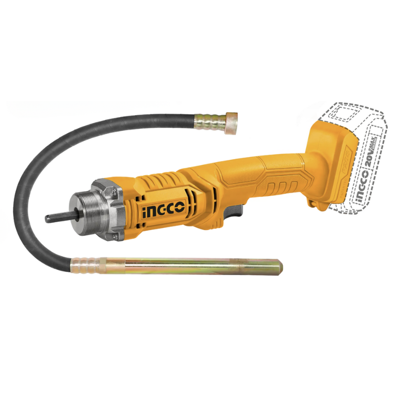 Vibrator Beton Fara Fir, 20V, 2300rpm, Furtun 1,2m, Acumulator 2.0Ah [1]