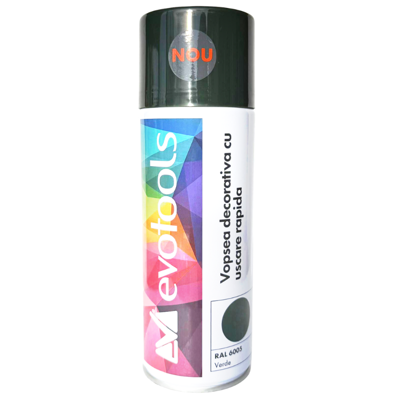 Vopsea spray decorativa, uscare rapida, verde RAL 6005, 400 ml [3]