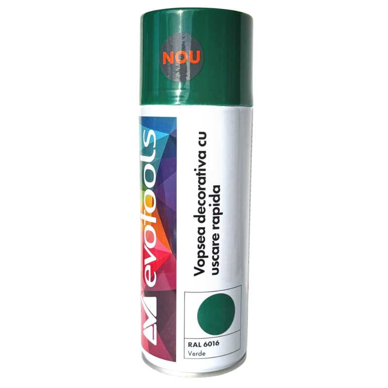 Vopsea spray decorativa, uscare rapida, verde RAL 6016, 400 ml [2]