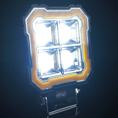 Lampa lucru LED 2 Functii, 48W, 4,8K lumeni, lumina alba, galbena, 12/24V, vehicule, utilaje, flood [2]