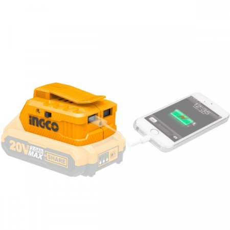 Acumulatori, baterii si incarcatoare scule electrice - Adaptor, incarcator pentru incarcarea telefoanelor, tabletelor - INGCO  CUCLI2001