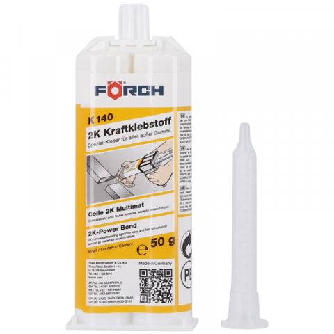Degripante, lubrifianti, creme si adezivi - Adeziv forte 2K K140, 50g, 120°C, metal lichid, rezistent la benzina, bicomponent