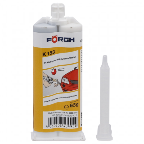 Degripante, lubrifianti, creme si adezivi - Adeziv pentru plastic, 2K PU, K153, 63g, 90°C, bicomponent