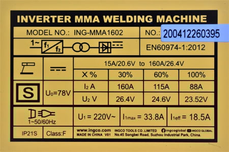 Aparat, invertor de sudura MMA 15 - 160Ah [1]