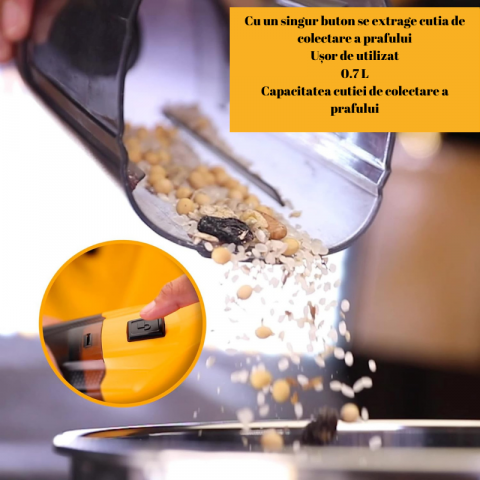 Aspirator auto 20V pe acumulatori, 0.7L + accesorii [2]