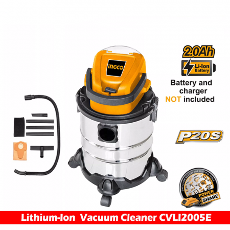 Aspirator pe acumulator 20V, 20L, uscat si umed [5]
