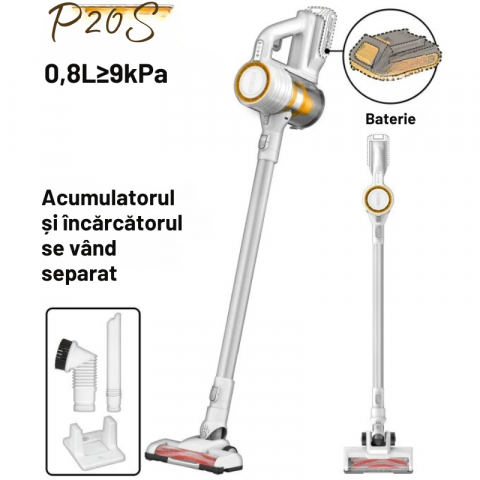 Aspirator portabil, fara fir pe acumulator, 20V , 0.8L, 120W, 9Kpa, Hepa [3]